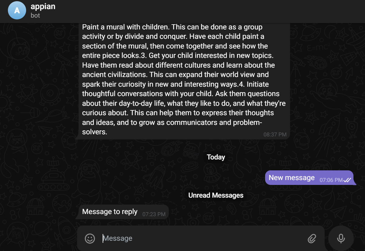 Message received